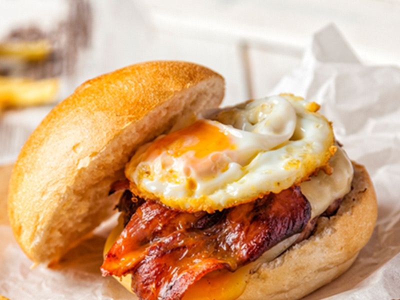 Egg burger sandwich
