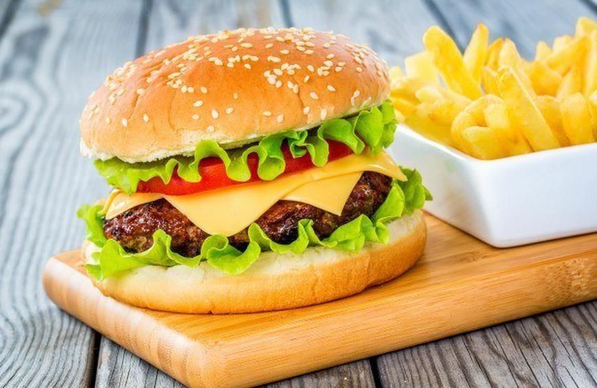Beef Burger With Cheese Sandwich