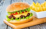 Beef Burger With Cheese Sandwich