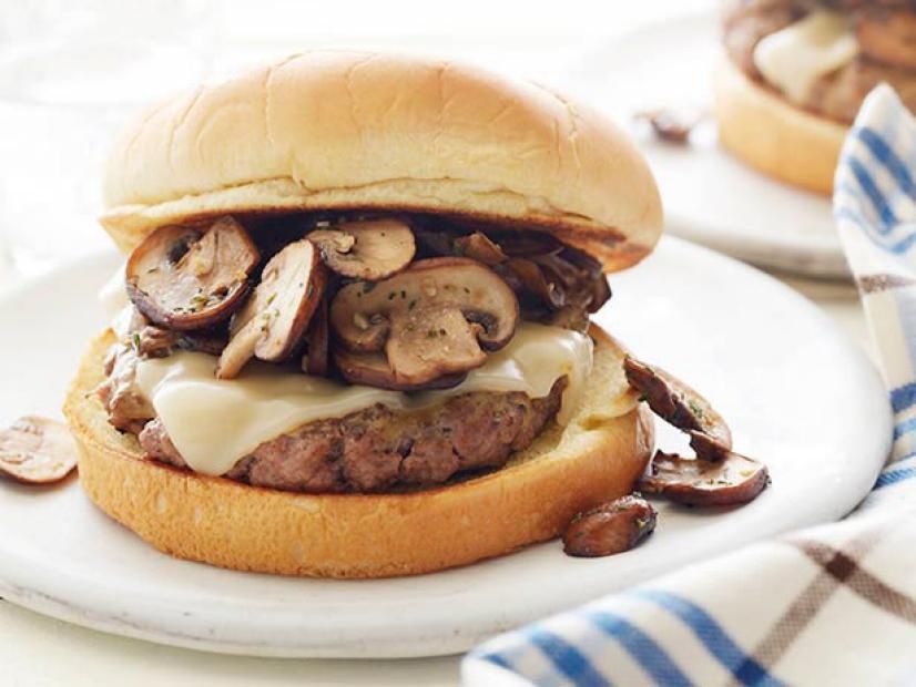 Beef Burger With Mushroom Sandwich