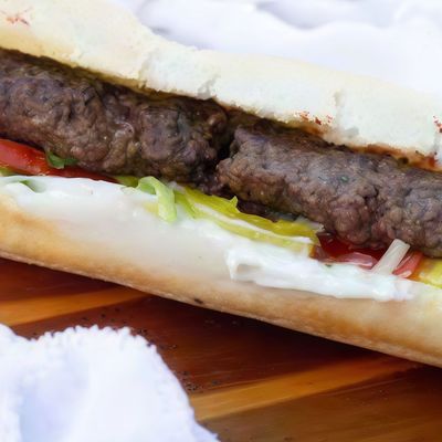 Hot Beef Kofta Brown Vienna sandwich