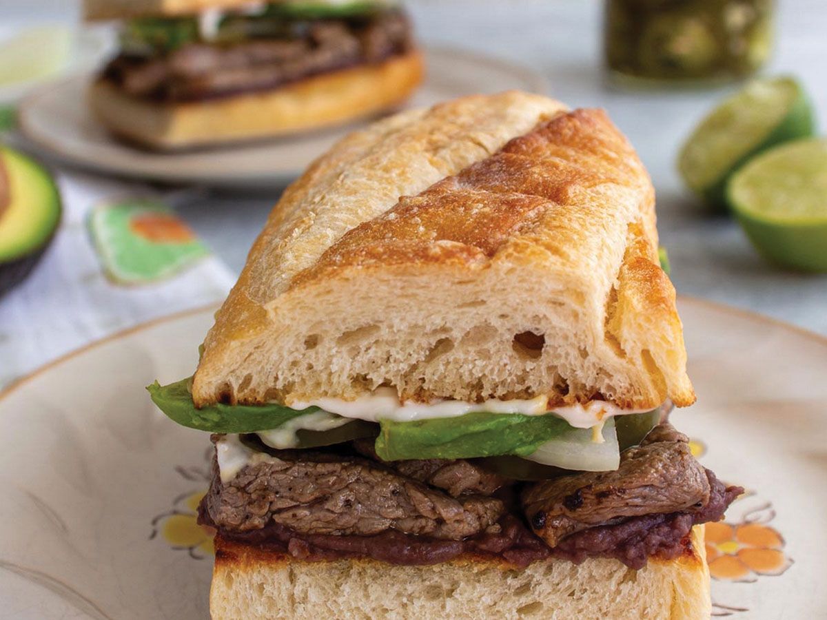 Mexican beef sandwich
