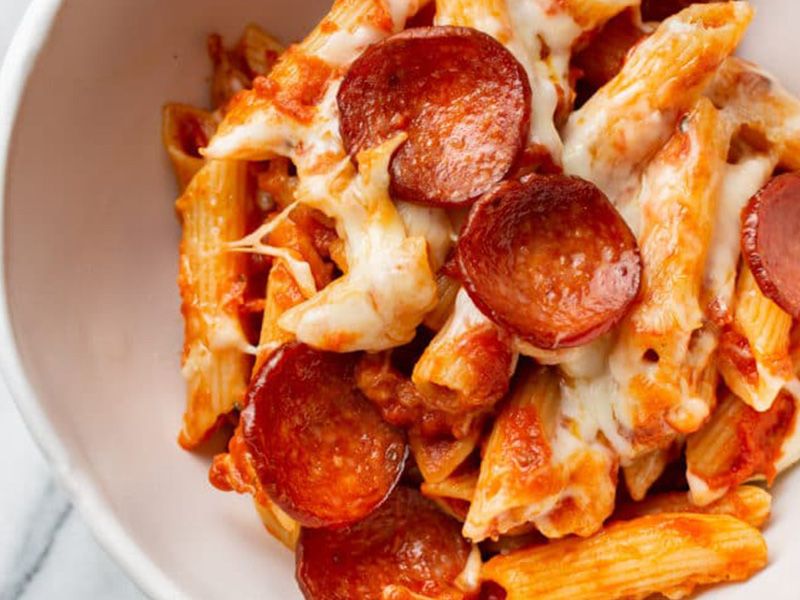 Beef Pepperoni Pasta