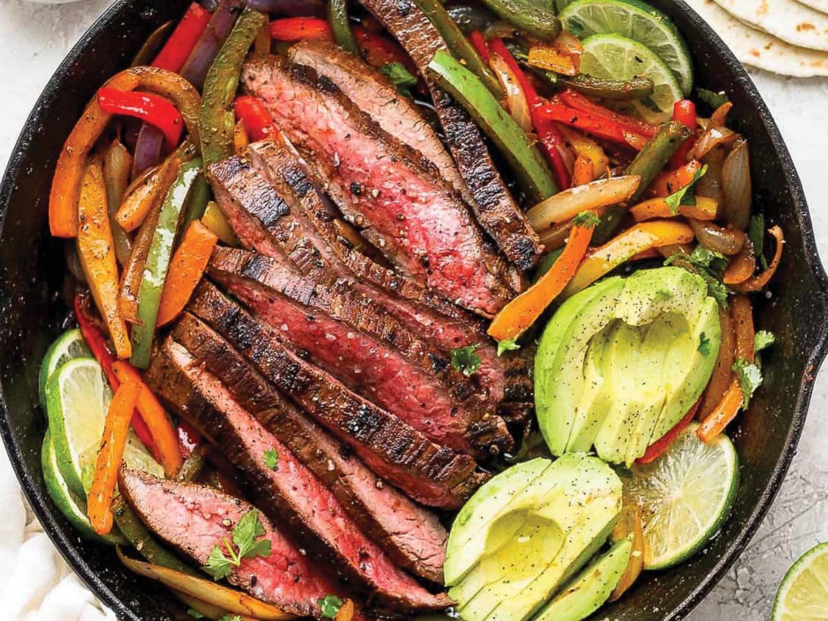 Beef Scalet Fajita with pasta