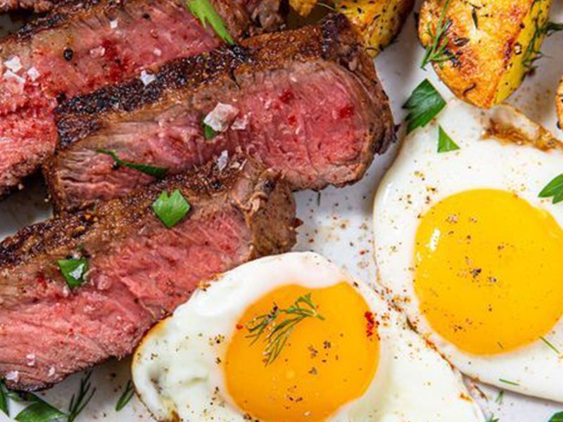 Beef Steak and Eggs Plate