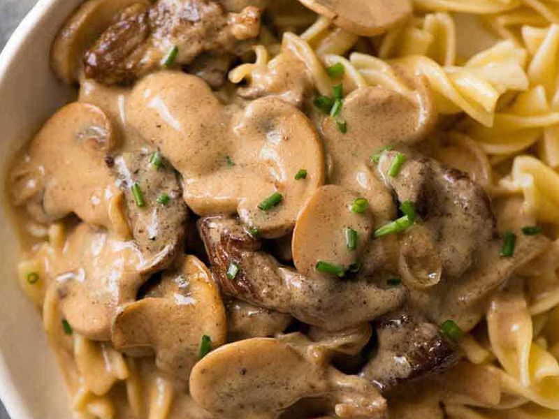 Beef Stroganoff Platter
