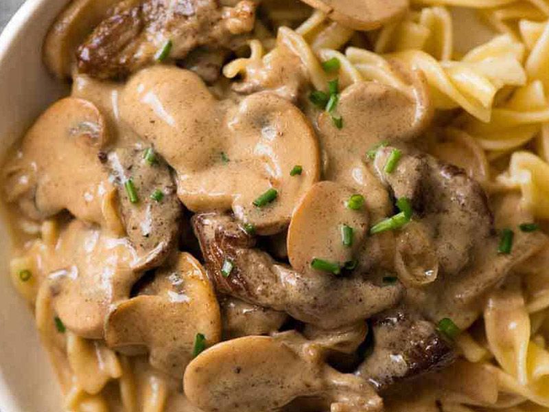 Beef Stroganoff Platter