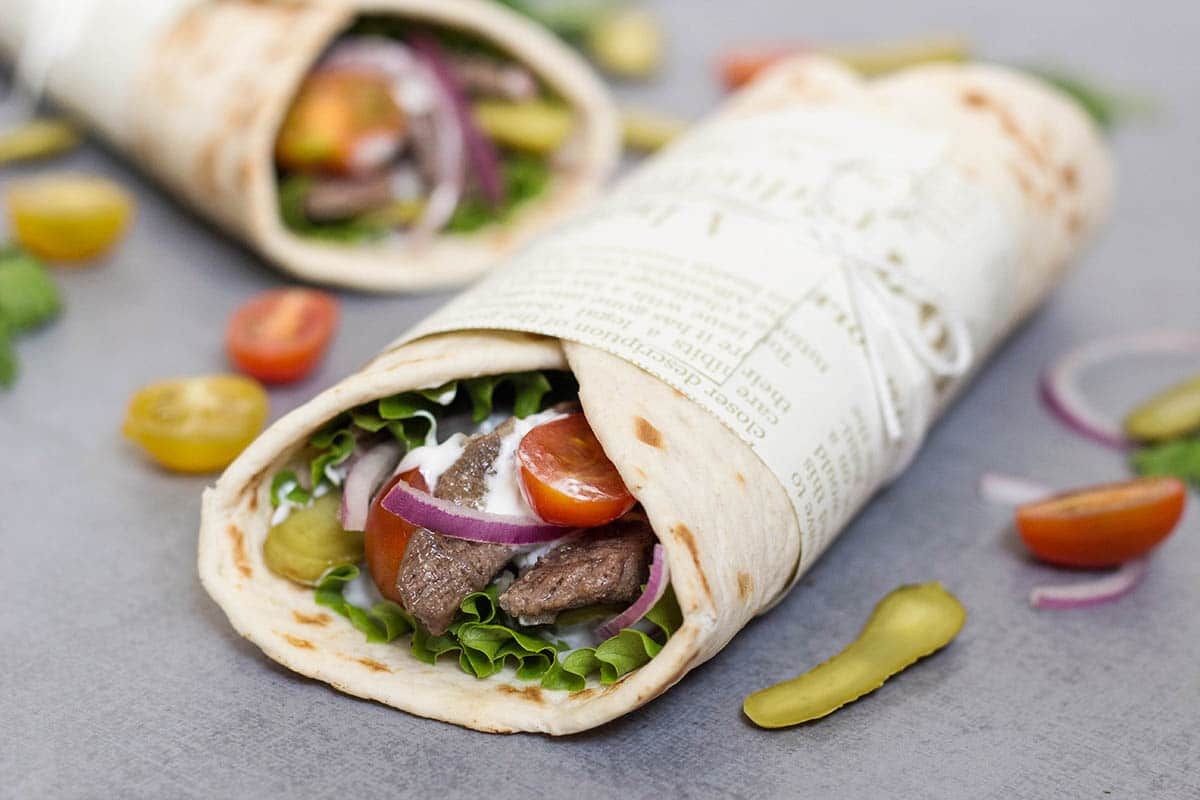 Sandwich Shawarma Beef Syrian