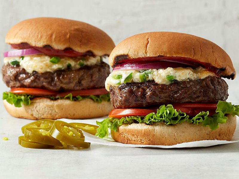 Bero Baladi Beef Burger Sandwich On Coal