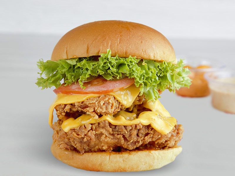 Big Fire Chicken Burger Sandwich