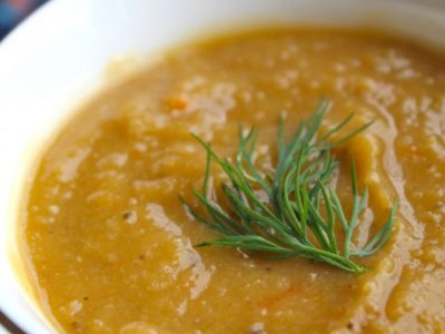 Lentil Soup With French brown toast