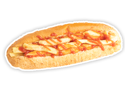 French Fries With Ketchup Sandwich