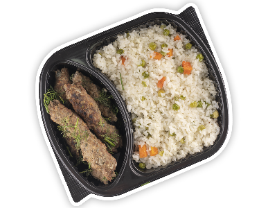 Kofta With Rice With Vegetables Meal