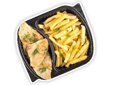 Grilled Breast With French Fries Meal