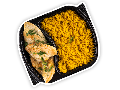 Grilled Breast With Curry Rice Meal