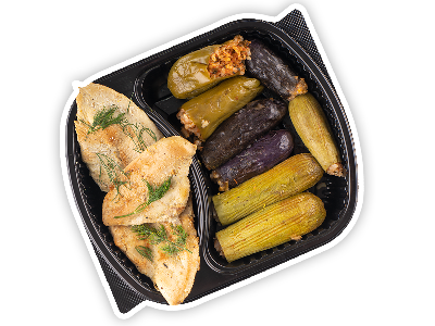 Grilled Breast With Mix Mahshi Meal