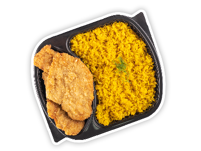 Chicken Pane With Curry Rice Meal
