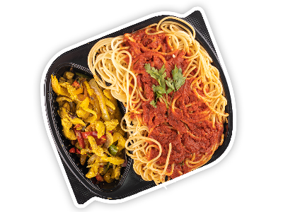 Chicken Shawerma And Pasta With Red Sauce Meal