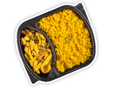 Chicken Shawerma With Curry Rice Meal