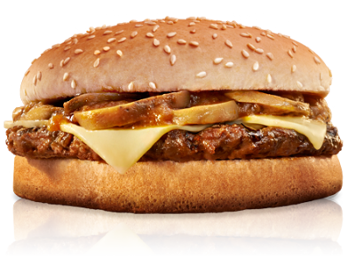 Beef Burger With Mushroom Sandwich