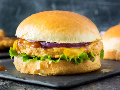 Charcoal Grilled Chicken Burger Sandwich