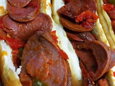Smoked Oriental Sausage Sandwich