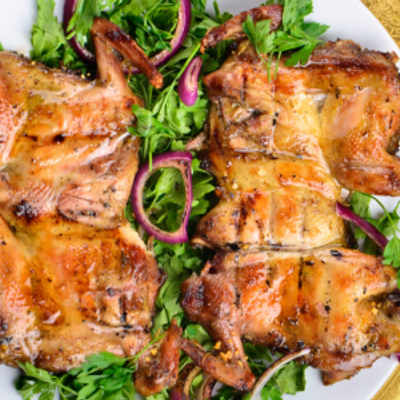 One Charcoal Grilled Quail