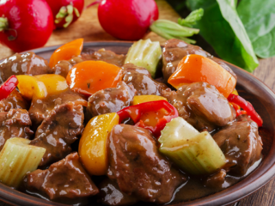 Mix Vegetables With Meat Casserole