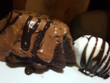 Molten Cake With Nutella Chocolate And Ice Cream