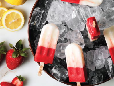 Strawberry With Lemon Ice Cream 80 Calories