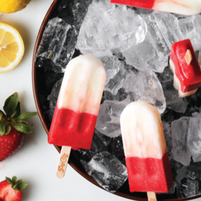 Strawberry With Lemon Ice Cream 80 Calories