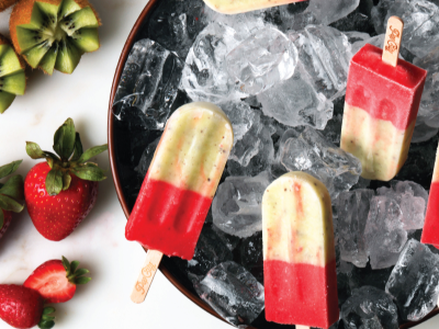 Strawberry With Kiwi Ice Cream 55 Calories