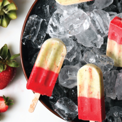 Strawberry With Kiwi Ice Cream 55 Calories