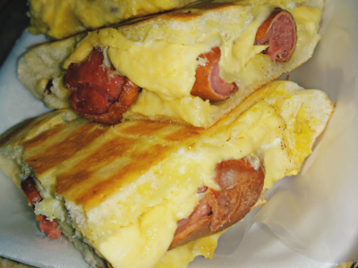 Hot Dog With Roumi Cheese Sandwich