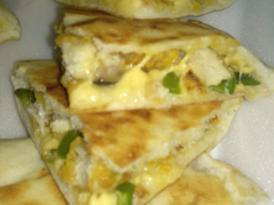 Chicken Crunchy With Roumi Cheese And Cheddar Cheese Sandwich