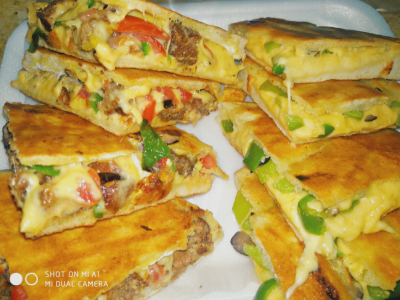 Beef Burger Pizza Sandwich