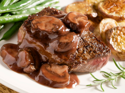 Steak With Mushroom Platter