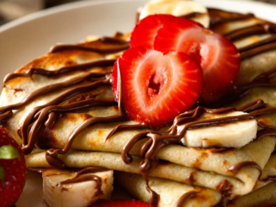 Chocolate With Fruits Crepe