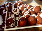 Zalabia With Mix Dark Chocolate And White Chocolate