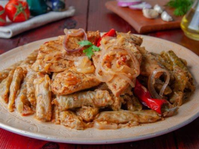 Chicken Pane With Mahshi Meal
