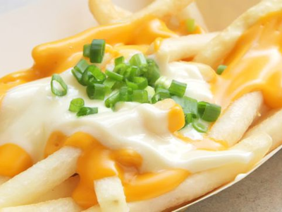 French Fries With Mozzarella Cheese Packet