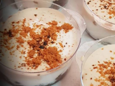 Sahlab With Lotus Biscuit And Lotus Sauce