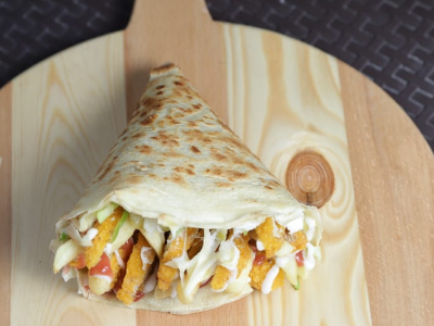 French Fries With Cheddar Cheese Crepe