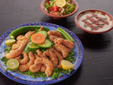 Mix Shrimp And Fish Fillet And Rice Meal