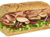 Smoked Turkey With Cheese Saj Sandwich