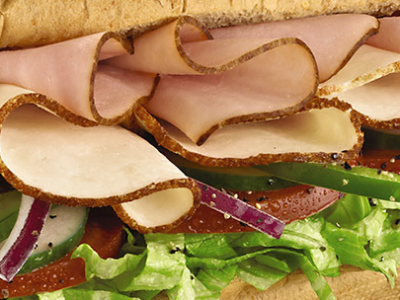 Smoked Turkey Luncheon Saj Sandwich