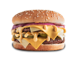 Stupid Cheese Beef Burger Sandwich Double