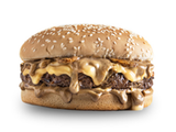 Saucin Mushroom Beef Burger Sandwich