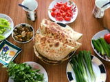 Luncheon with Halloumi Cheese Manoucheh