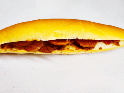 Spicy Smoked Alexandrian Sausage Sandwich